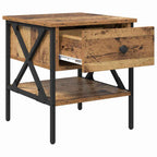 Comodino con cassetto Legno vecchio 40 x 42 x 45 cm