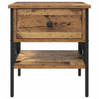 Comodino con cassetto 2 pcs Legno vecchio 40 x 42 x 45 cm
