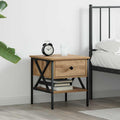 Comodino con cassetto rovere artigianale 40 x 42 x 45 cm
