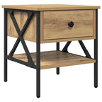 Comodino con cassetto 2 pcs rovere artigianale 40 x 42 x 45 cm