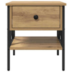 Comodino con cassetto 2 pcs rovere artigianale 40 x 42 x 45 cm