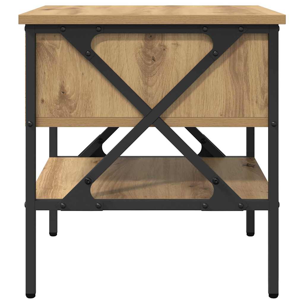 Comodino con cassetto 2 pcs rovere artigianale 40 x 42 x 45 cm