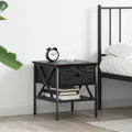 Comodino con cassetto Rovere nero 40 x 42 x 45 cm