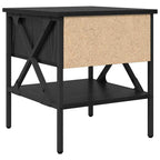 Comodino con cassetto Rovere nero 40 x 42 x 45 cm