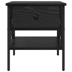 Comodino con cassetto Rovere nero 40 x 42 x 45 cm
