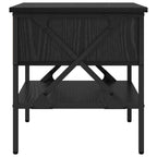 Comodino con cassetto 2 pcs Rovere nero 40 x 42 x 45 cm
