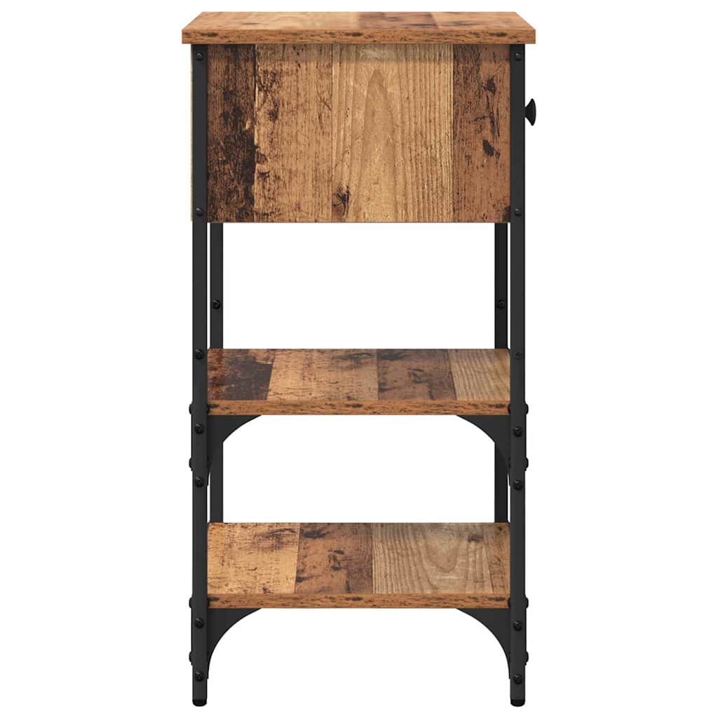 Armadio da Notte con cassetto 2 pcs Marrone 33.5 x 36 x 70 cm