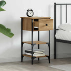 Armadio da Notte Marrone 33.5 x 36 x 70 cm Legno ingegnerizzato