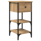 Armadio da Notte con cassetto 2 pcs Marrone 33.5 x 36 x 70 cm