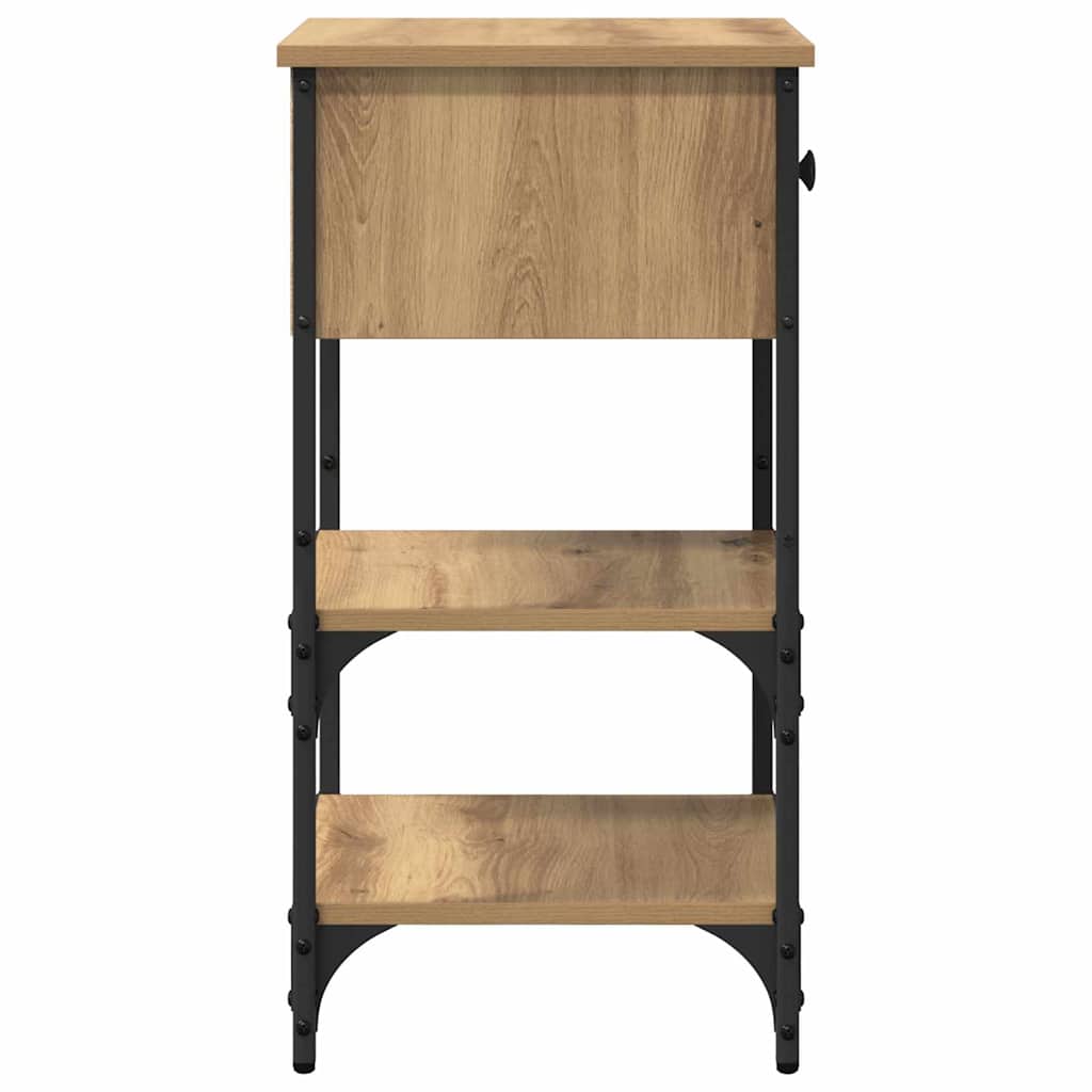 Armadio da Notte con cassetto 2 pcs Marrone 33.5 x 36 x 70 cm
