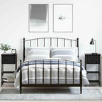 Armadio da Notte 2 pcs Rovere Nero 33.5 x 36 x 70 cm