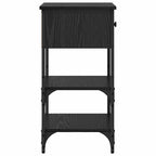 Armadio da Notte 2 pcs Rovere Nero 33.5 x 36 x 70 cm