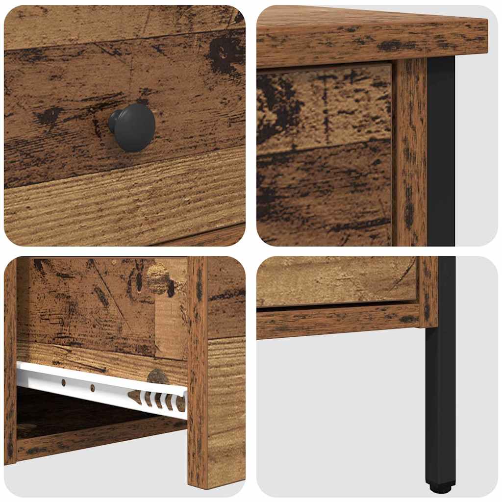 Comodino con cassetto Legno vecchio 40 x 42 x 50 cm