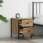 Comodino con cassetto rovere artigianale 40 x 42 x 50 cm