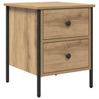Comodino con cassetto rovere artigianale 40 x 42 x 50 cm