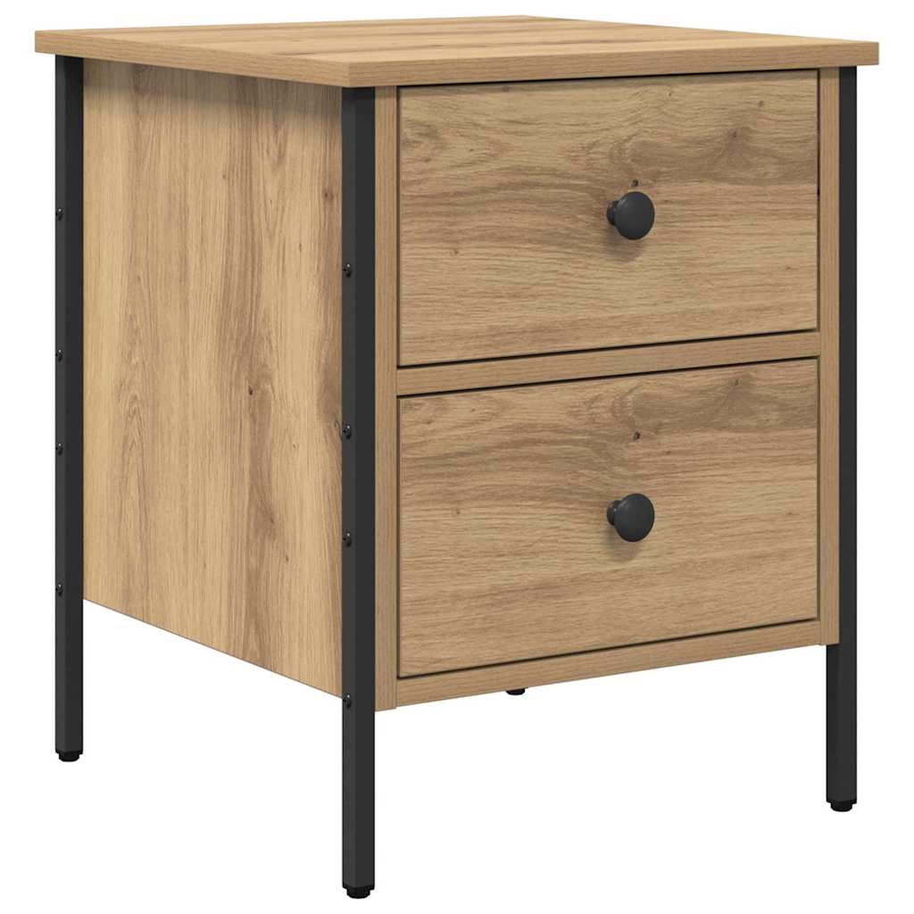 Comodino con cassetto rovere artigianale 40 x 42 x 50 cm