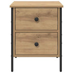 Comodino con cassetto rovere artigianale 40 x 42 x 50 cm