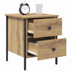 Comodino con cassetto rovere artigianale 40 x 42 x 50 cm
