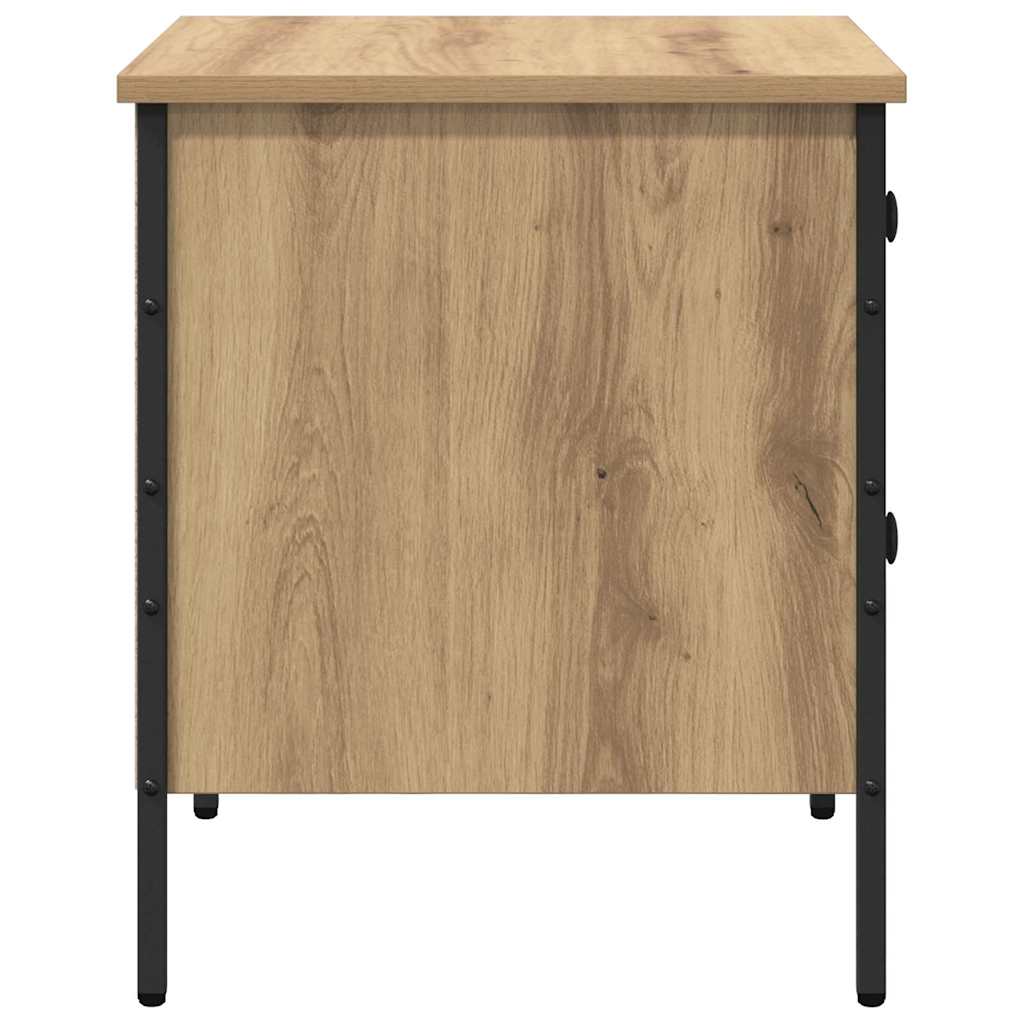 Comodino con cassetto rovere artigianale 40 x 42 x 50 cm