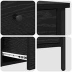 Comodino con cassetto Rovere nero 40 x 42 x 50 cm