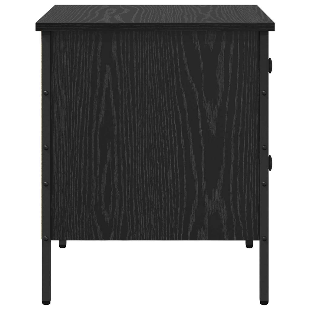 Comodino con cassetto Rovere nero 40 x 42 x 50 cm
