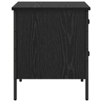 Comodino con cassetto Rovere nero 40 x 42 x 50 cm