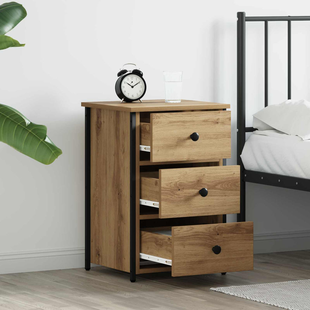 Armadio da Notte con cassetto 2 pcs Marrone 40 x 36 x 60 cm