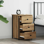 Armadio da Notte con cassetto 2 pcs Marrone 40 x 36 x 60 cm