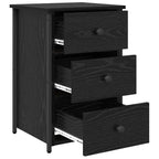 Armadio da Notte con cassetto Rovere Nero 40 x 36 x 60 cm