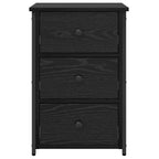 Armadio da Notte con cassetto Rovere Nero 40 x 36 x 60 cm