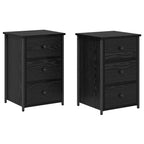Armadio da Notte con cassetto 2 pcs Rovere Nero 40 x 36 x 60 cm