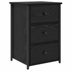 Armadio da Notte con cassetto 2 pcs Rovere Nero 40 x 36 x 60 cm