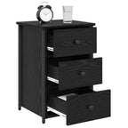 Armadio da Notte con cassetto 2 pcs Rovere Nero 40 x 36 x 60 cm