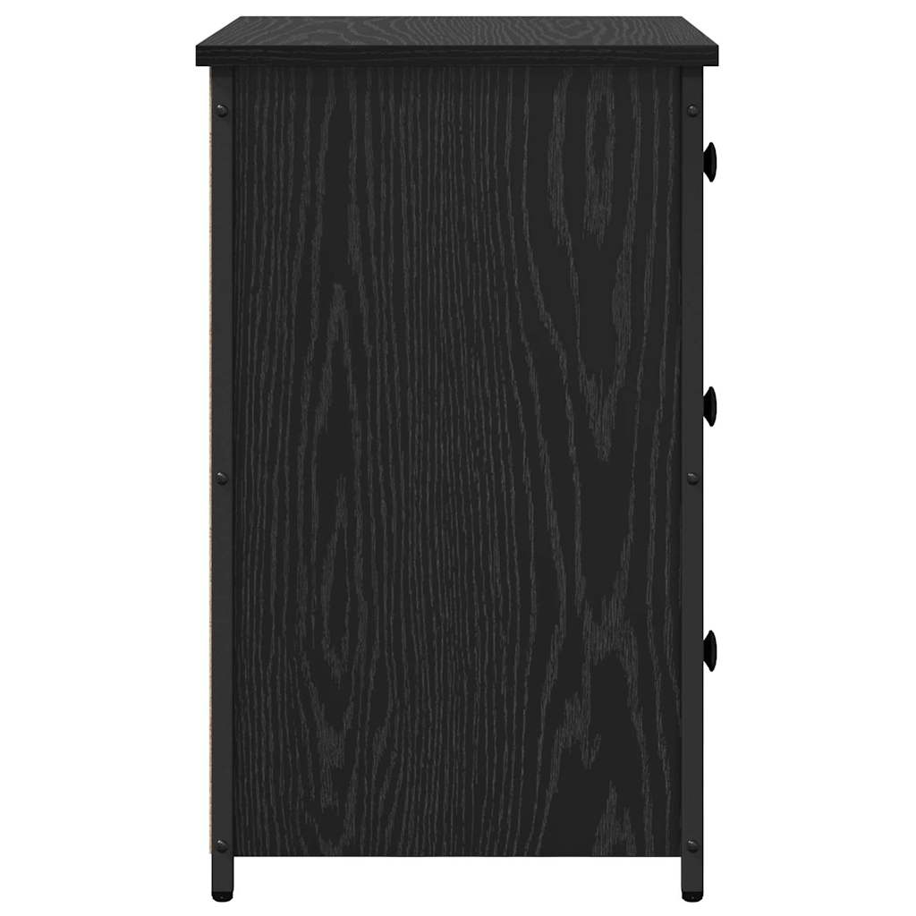 Armadio da Notte con cassetto 2 pcs Rovere Nero 40 x 36 x 60 cm