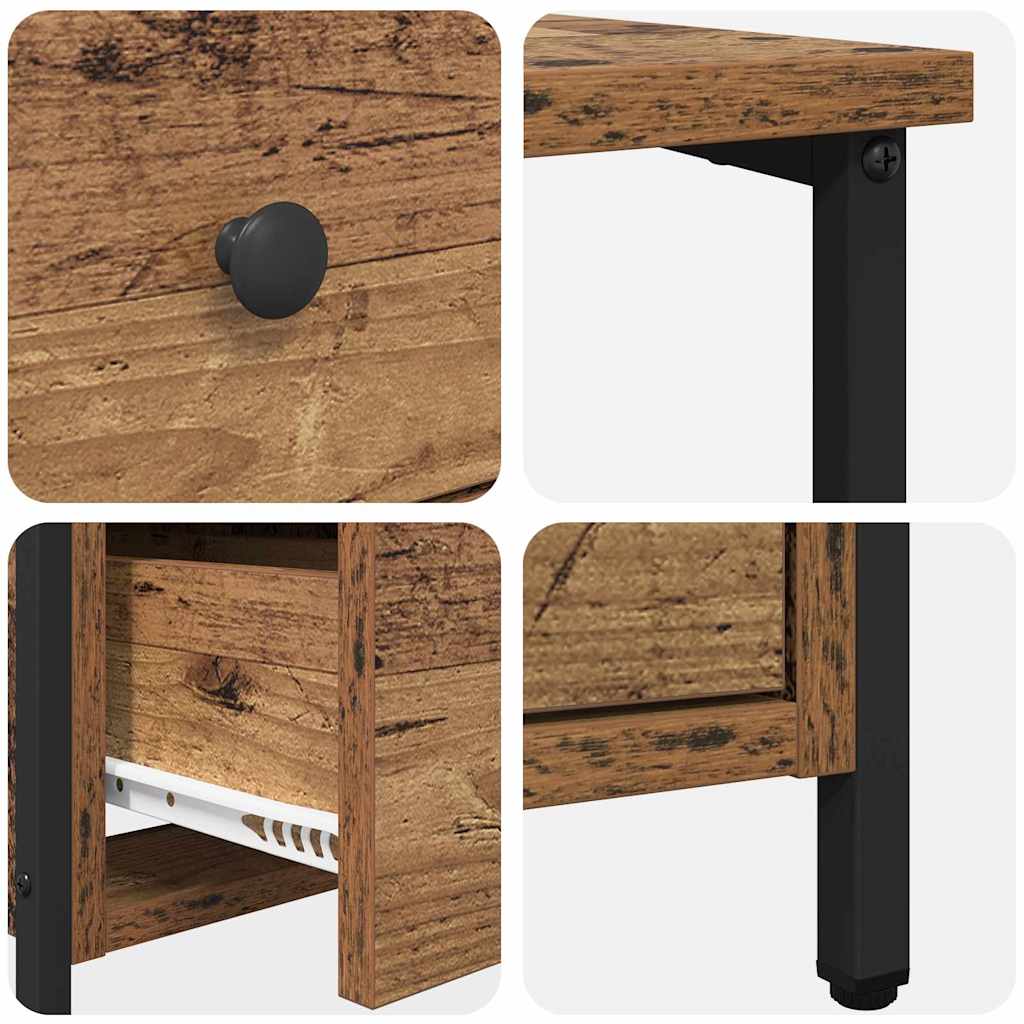 Armadio da Notte con cassetto Legno vecchio 30 x 60 x 60 cm