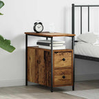 Armadio da Notte con cassetto Legno vecchio 30 x 60 x 60 cm