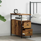 Armadio da Notte con cassetto Legno vecchio 30 x 60 x 60 cm