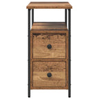 Armadio da Notte con cassetto Legno vecchio 30 x 60 x 60 cm