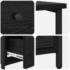 Armadio da Notte Rovere nero 30 x 60 x 60 cm Legno multistrato