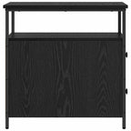 Armadio da Notte Rovere nero 30 x 60 x 60 cm Legno multistrato