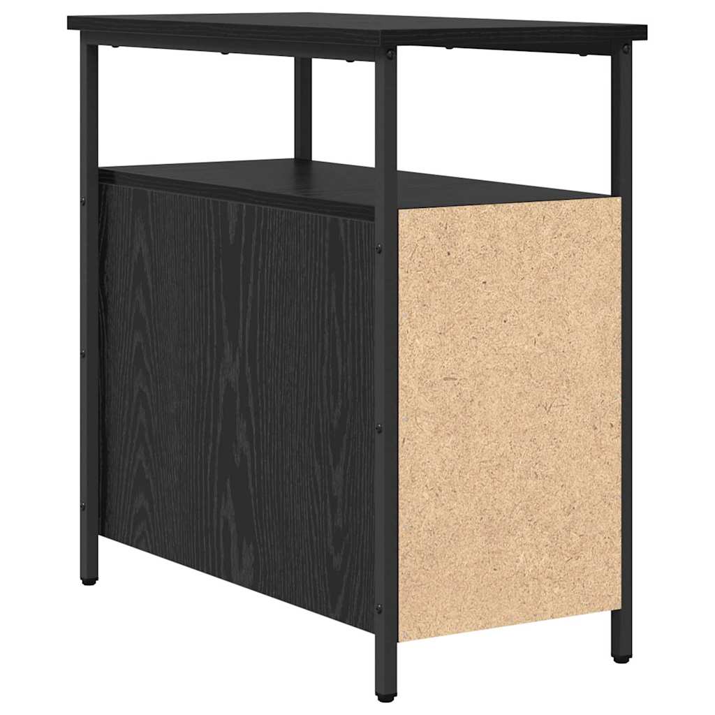 Armadio da Notte con cassetto 2 pcs Rovere nero 30 x 60 x 60 cm