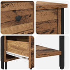 Armadio da Notte con cassetto Legno vecchio 32 x 42 x 70 cm