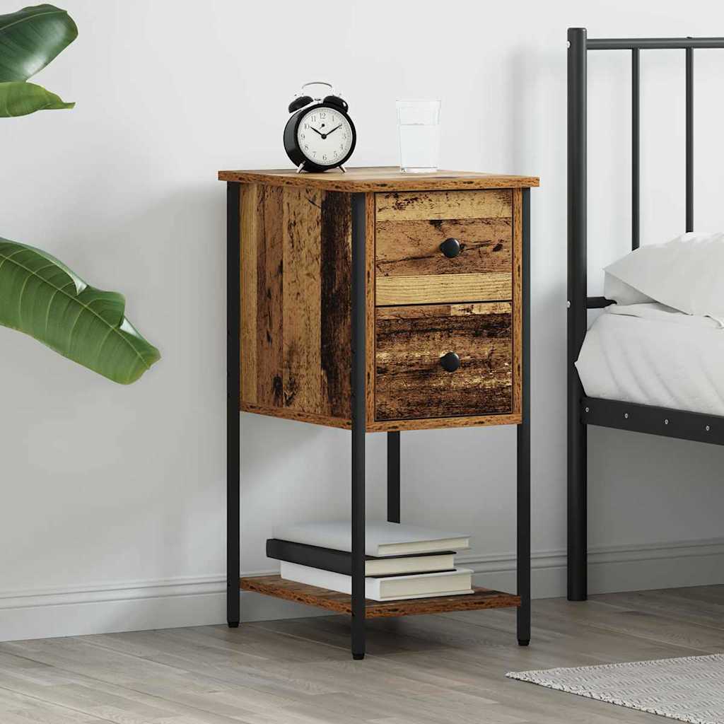 Armadio da Notte con cassetto Legno vecchio 32 x 42 x 70 cm