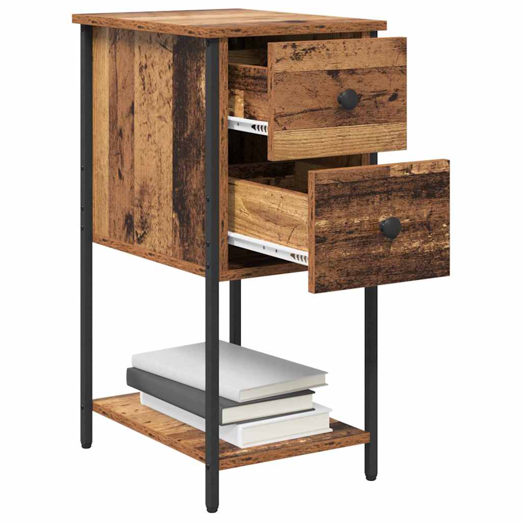 Armadio da Notte con cassetto Legno vecchio 32 x 42 x 70 cm