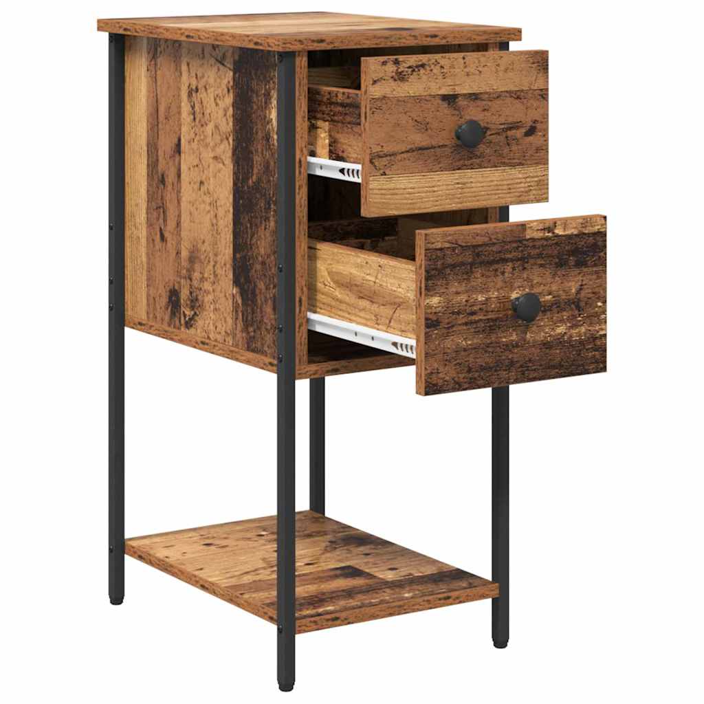 Armadio da Notte 2 pcs Legno vecchio 32 x 42 x 70 cm