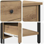 Armadio da Notte 2 pcs rovere artigianale 32 x 42 x 70 cm
