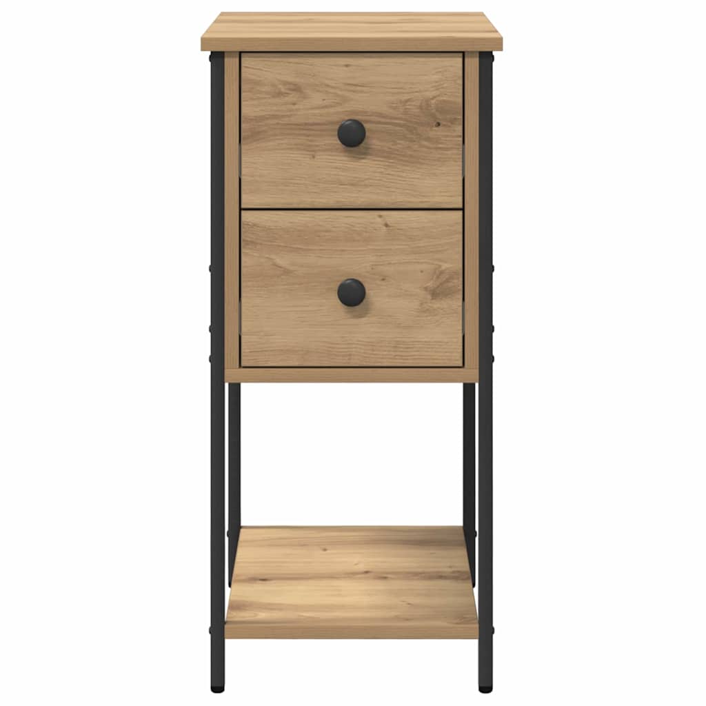 Armadio da Notte 2 pcs rovere artigianale 32 x 42 x 70 cm