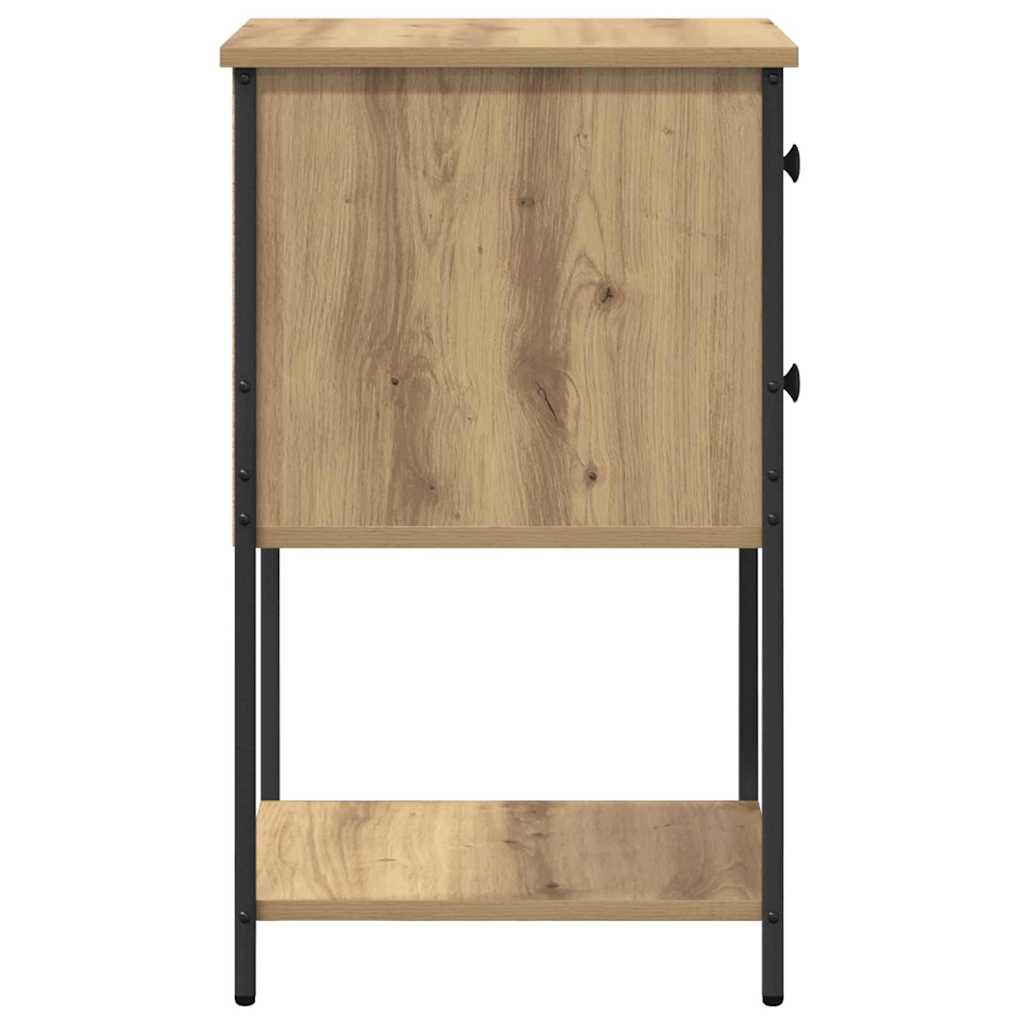 Armadio da Notte 2 pcs rovere artigianale 32 x 42 x 70 cm