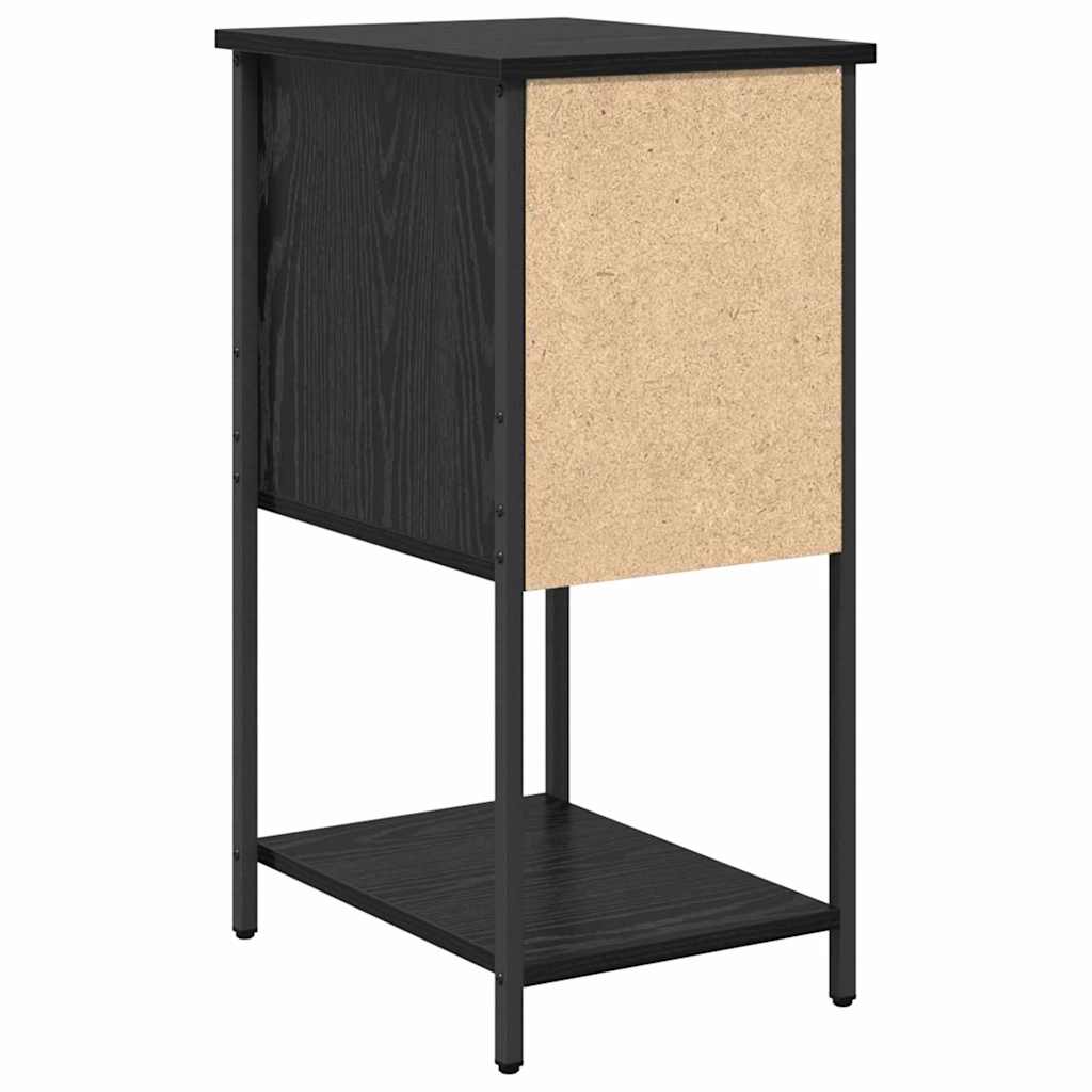 Armadio da Notte con cassetto 2 pcs Rovere nero 32 x 42 x 70 cm