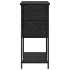 Armadio da Notte con cassetto 2 pcs Rovere nero 32 x 42 x 70 cm